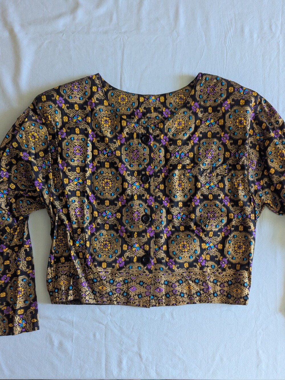 Vintage Passports By Pier One Cropped Jacket